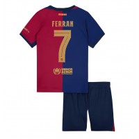 Barcelona Ferran Torres #7 Hemmadräkt Barn 2024-25 Kortärmad (+ Korta byxor)